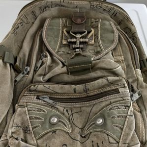 Military green backpack